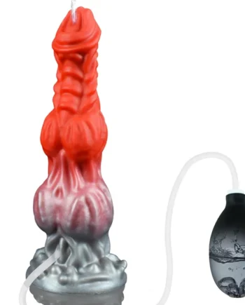 Alien Canine Ejecting Dildo-Red
