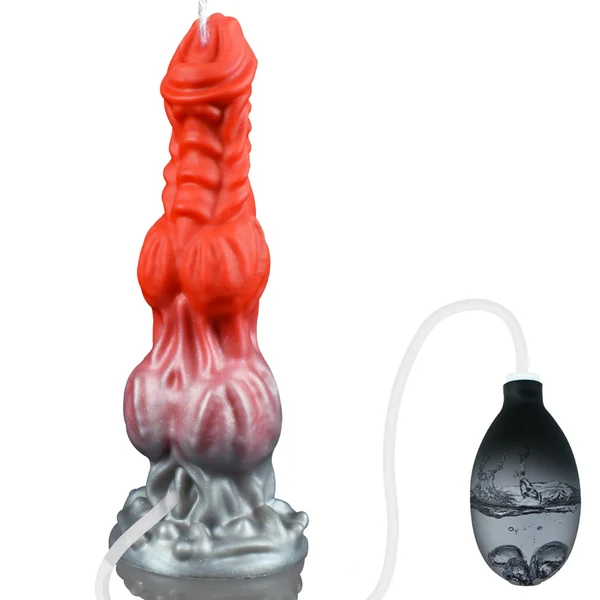 Alien Canine Ejecting Dildo-Red