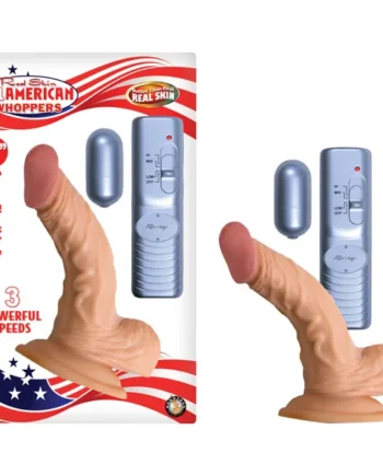 ALL AMERICAN WHOPPER 5IN VIBRATING FLESH