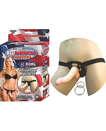 All American Whoppers 8-Inch Dong With Universal - Flesh
