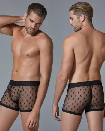 Allure Lingerie Men's Star Boxer - Black S/M