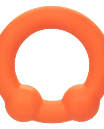 Alpha Liquid Silicone Dual Ball Ring - Orange Orange