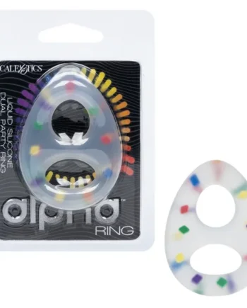 Alpha Liquid Silicone Dual Party Cock Ring by Cal Exotics