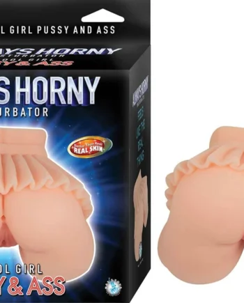 Always Horny Masturbator School Girl Pussy and Ass - White