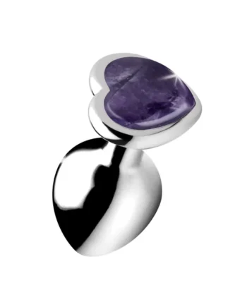 Amethyst Heart Anal Plug - Small