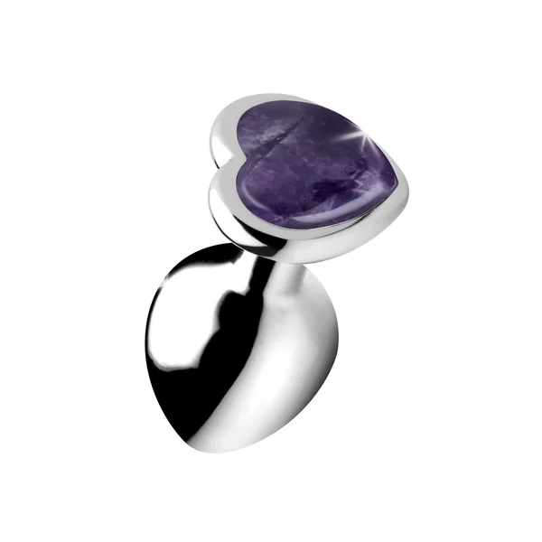 Amethyst Heart Anal Plug - Small