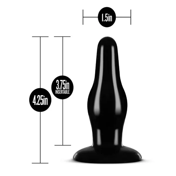 Anal Adv Pleasure Black Butt Plug