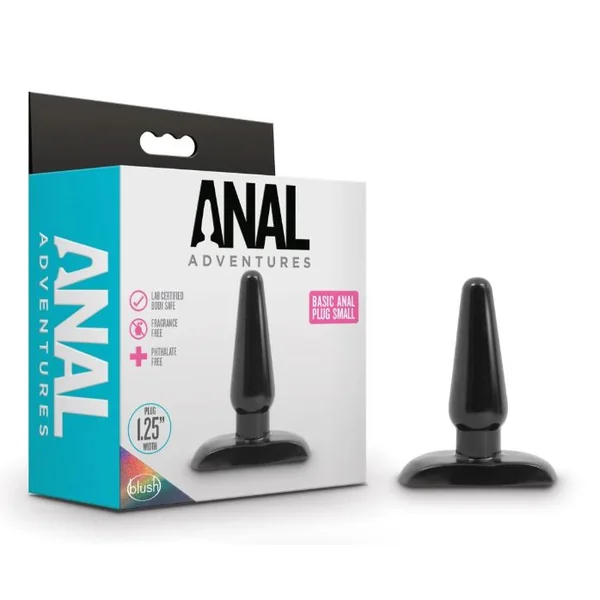 ANAL ADVENTURES BASIC ANAL PLUG – SMALL – BLACK