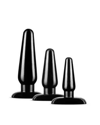 Anal Adventures - Basic Plug Kit - Black