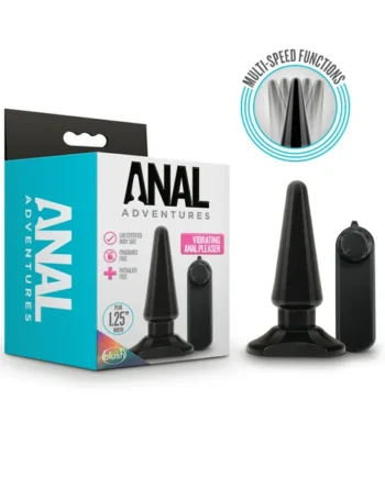 Anal Adventures Basic Vibrating Anal Pleaser Black
