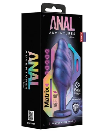 Anal Adventures Matrix Bumped Bling Sapphire 4.5-Inch Anal Plug