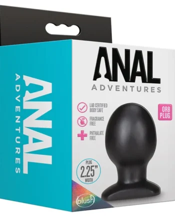 Anal Adventures Orb Black 3.75-Inch Anal Plug