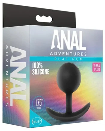 Anal Adventures Platinum Silicone Vibra Plug Black