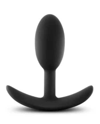 Anal Adventures - Platinum - Silicone Vibra Slim Plug - Small - Black