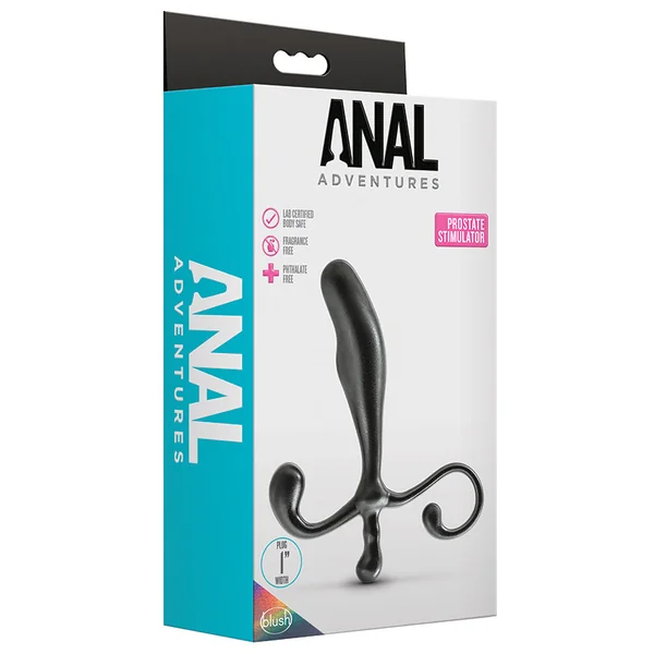 Anal Adventures Prostate Stimulator Black 5-Inch Anal Plug