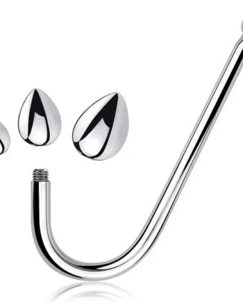 Anal Hook with 3 Metal Anal Hook Beads Head