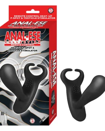 ANAL-ESE COLLECTION REMOTE CONTROL HEAT UP P SPOT & BALL STIMULATOR BLACK