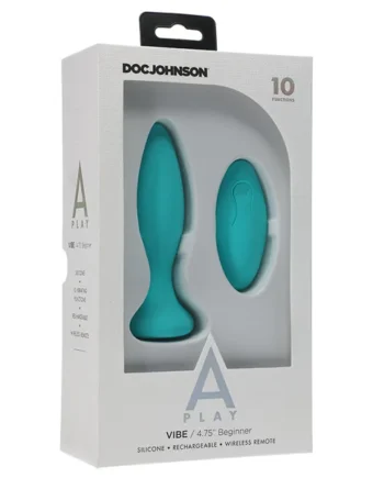 A-Play Vibe Beginner Rechargeable 4.75" Plug - Teal
