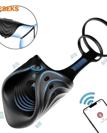 App Wireless Control Cock Ring Adjustable Vibrator Male Penis Trainer