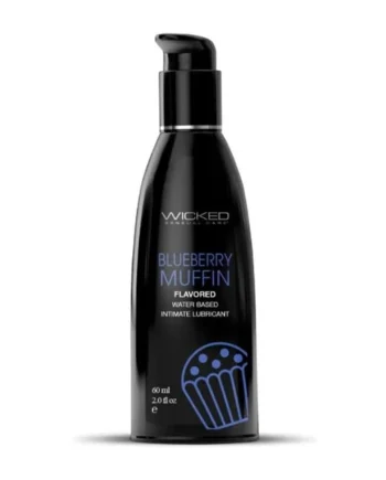 Aqua Blueberry Muffin Water Flavored Water- Based Lubricant - 2 Fl Oz-60ml