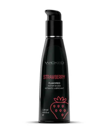 Aqua Strawberry Flavored Water Based Intimate Lubricant - 4 Fl. Oz.