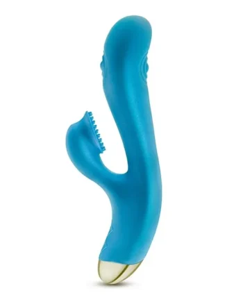 Aria Arousing AF Rechargeable Silicone Rabbit Vibrator – Blue