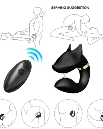 ARMONY - FOX VIBRATOR FOR COUPLES REMOTE CONTROL BLACK