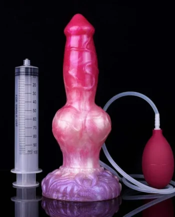Arugal 9.65 Inch Silicone Squirting Werewolf Knot Dildo w/ Suction Cup