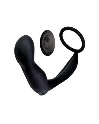 Ass-Sation Remote Controlled Contoured Rechargeable Silicone Anal Plug – Black