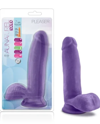 AU NATUREL BOLD PLEASER 7 IN DILDO PURPLE