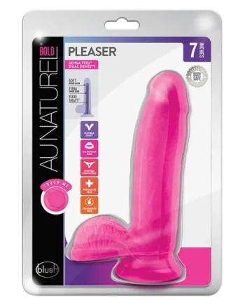 Au Naturel Bold Pleaser Dildo-Pink 7