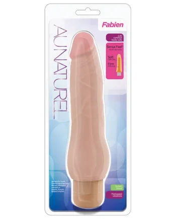 Au Naturel Fabien Realistic Beige 9-Inch Long Vibrating Dildo