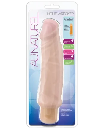 Au Naturel Home Wrecker Realistic Beige 9.5-Inch Long Vibrating Dildo