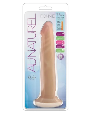 Au Naturel Ronnie Realistic G-Spot Beige 7.5-Inch Long Dildo With Suction Cup Base
