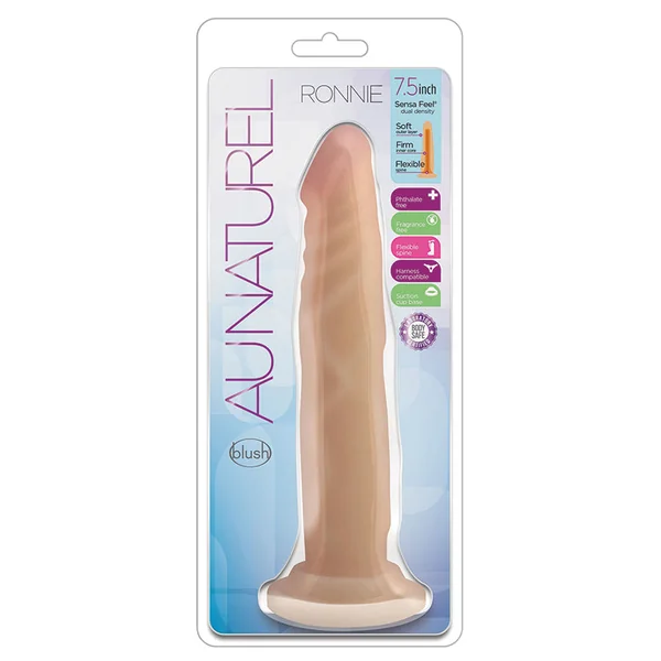 Au Naturel Ronnie Realistic G-Spot Beige 7.5-Inch Long Dildo With Suction Cup Base
