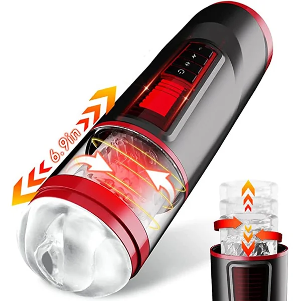 Automatic Telescopic Rotation Male Masturbator Intelligent Voice Simulation Vagina Adult Electric Climax Sex Toys For Men