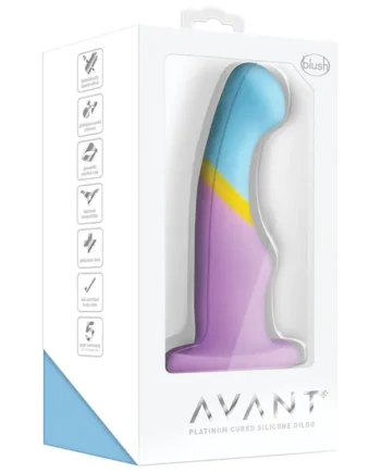 Avant Heart of Gold D14: Artisan 6 Inch Curved P-Spot / G-Spot Dildo with Suction Cup Base - Elegantly Made with Smooth Ultrasilk Purio Silicone