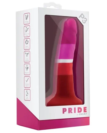 Avant Pride Beauty P3: Artisan 5 Inch Dildo with Suction Cup Base - Elegantly Made with Smooth Ultrasilk Purio Silicone