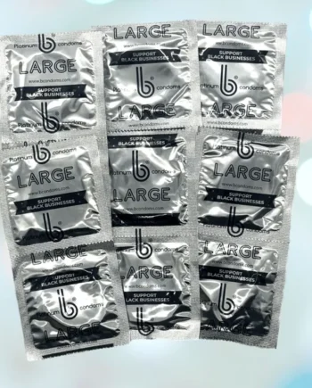 b Condoms Platinum Large Condoms