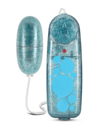 B Yours Glitter Power Bullet Vibrator with Remote Control – Blue