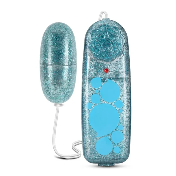 B Yours Glitter Power Bullet Vibrator with Remote Control – Blue