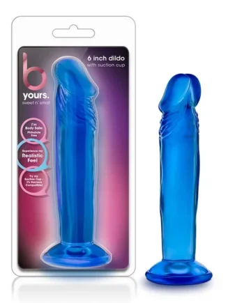 B Yours Small 6 Inch Anal Dildo With Suction Cup by Blush Novelties | Blue