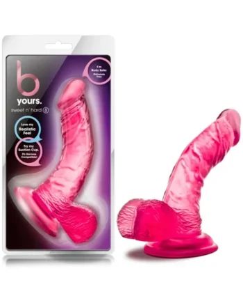 B Yours Sweet ‘n Hard 8 Realistic 6.5 in. Dildo with Balls Pink