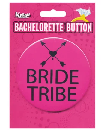 Bachelorette Button - Bride Tribe Pink-black