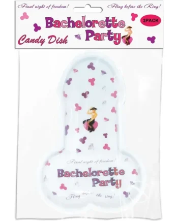 Bachelorette Party Pecker Candy Dish 3 Per Pack