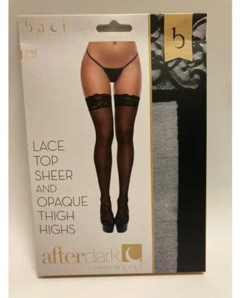 baci After Dark Lace Top Opaque Thigh Highs