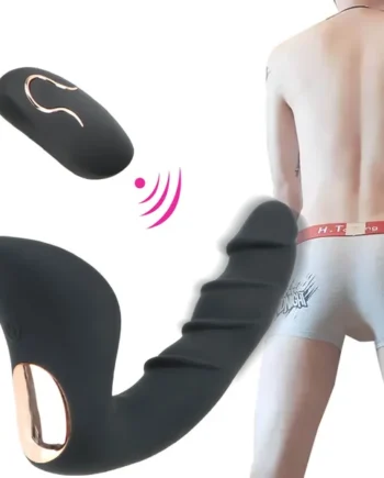 Backyard Vibration Massaging Remote Control Butt Plug For Gay Men
