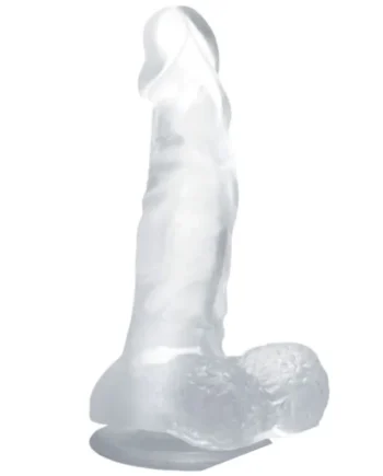 BAILE - REALISTIC DILDO WITH SUCTION CUP AND TESTICLES 16.7 CM TRANSPARENT