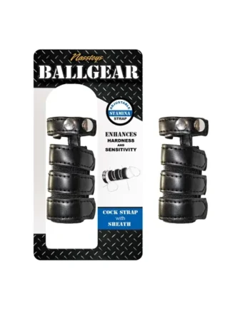 Ballgear Cock Strap With Sheath-Black