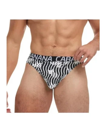 Banana Cabana Thong – Large/XLarge – Black/White